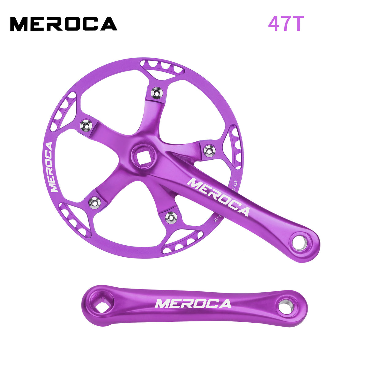 MEROCA 130 BCD Square Taper Folding Bike Crankset – Purple