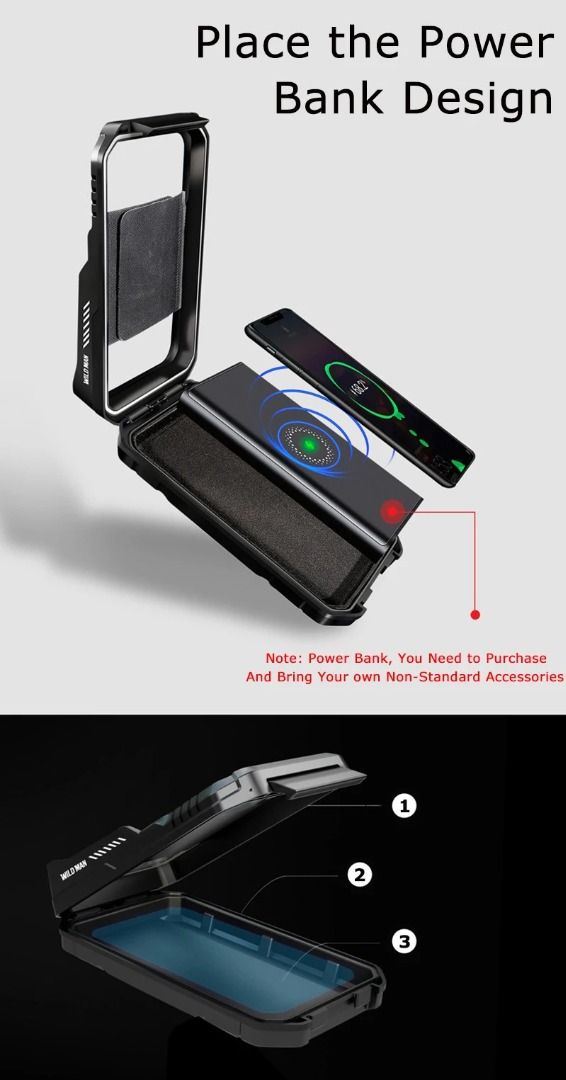 WILDMAN Top tube bag/ Bicycle Phone Mount / Hardcase + Touch Screen