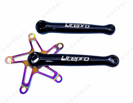 Litepro 170mm Fan-Shaped Square Hole Hollow Crankset for Folding Bikes