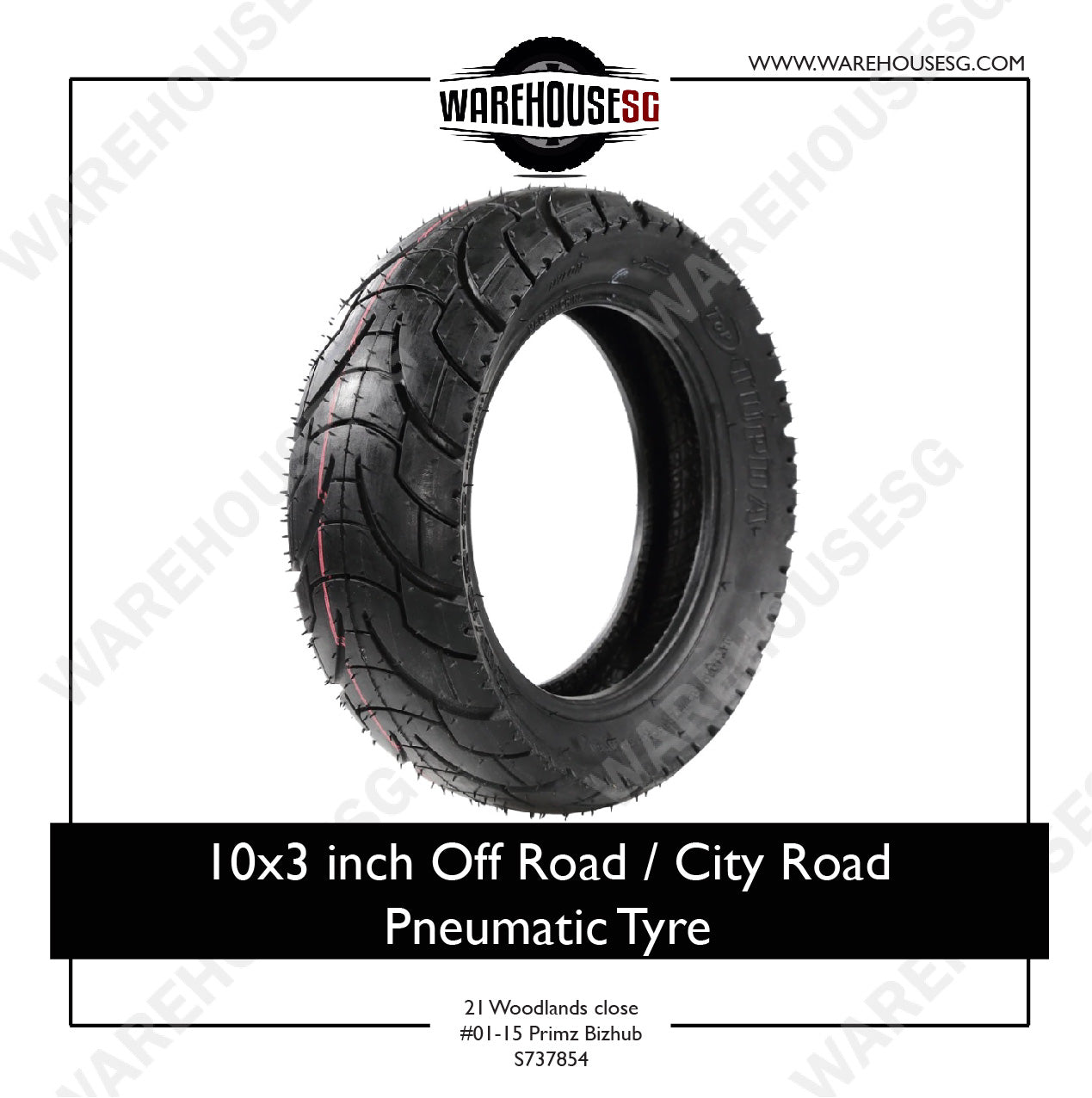 10 Inch 10x3.0 Tire 10 Inch Inner Tube & Outer Off-road Tire Fit