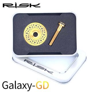 Risk Ti Titanium Headset Stem Top Cap 1-1/8" with Titanium Bolt M6 x 30mm Spacer Kit Stem Cap