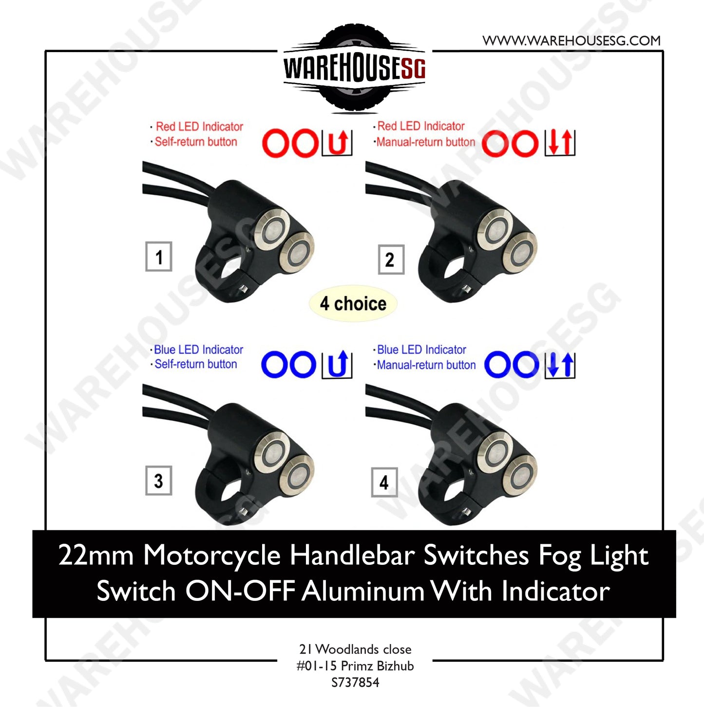 2 IN 1 LED aluminium Switch