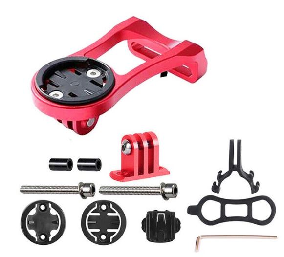 3 in 1 Bike Bicycle Computer Stem Extension Mount Holder with Bracket Adapter For GPS Computer GoPro & Headlight