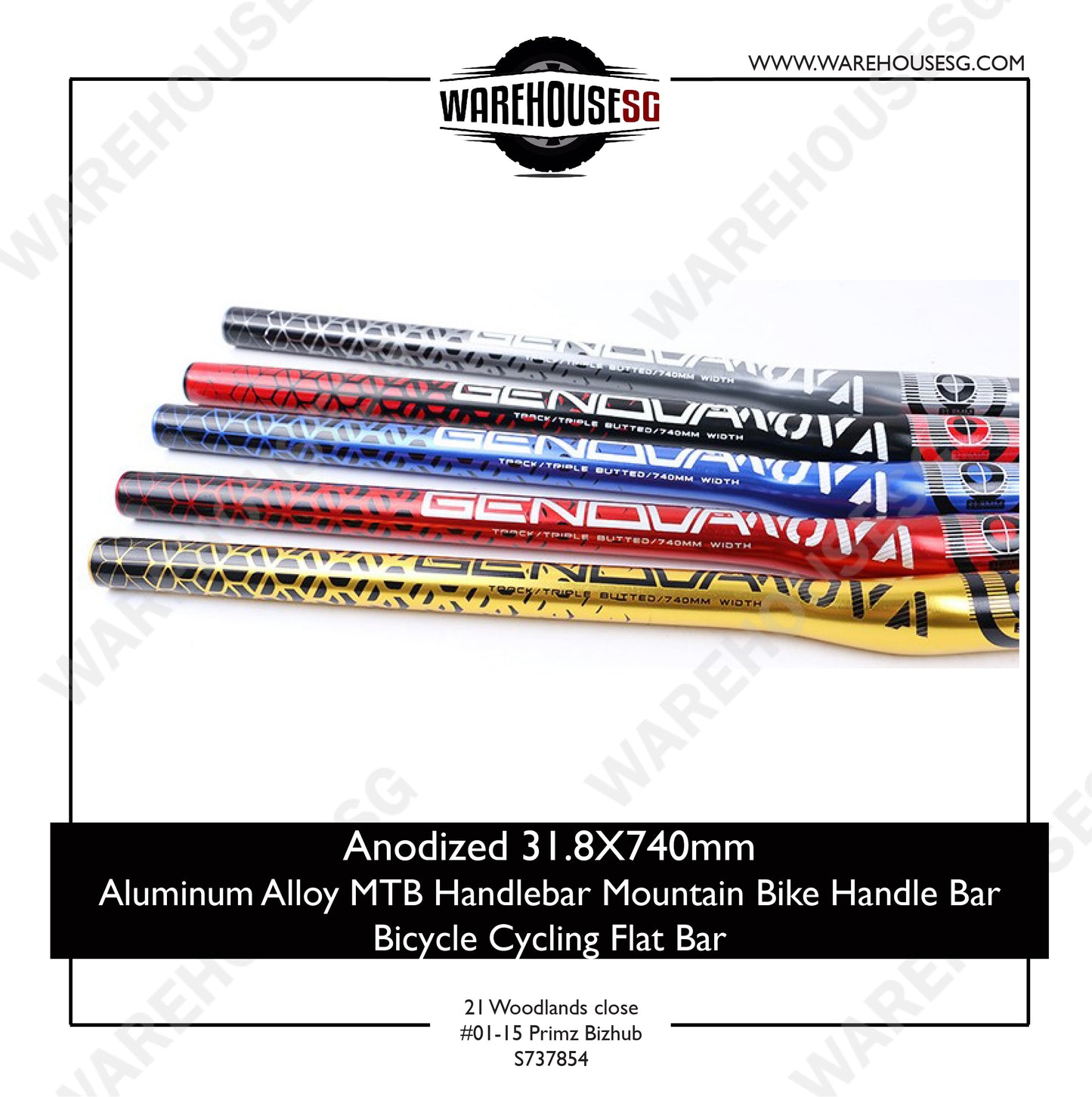 Genova Aluminum Alloy MTB Handlebar Flat Bar