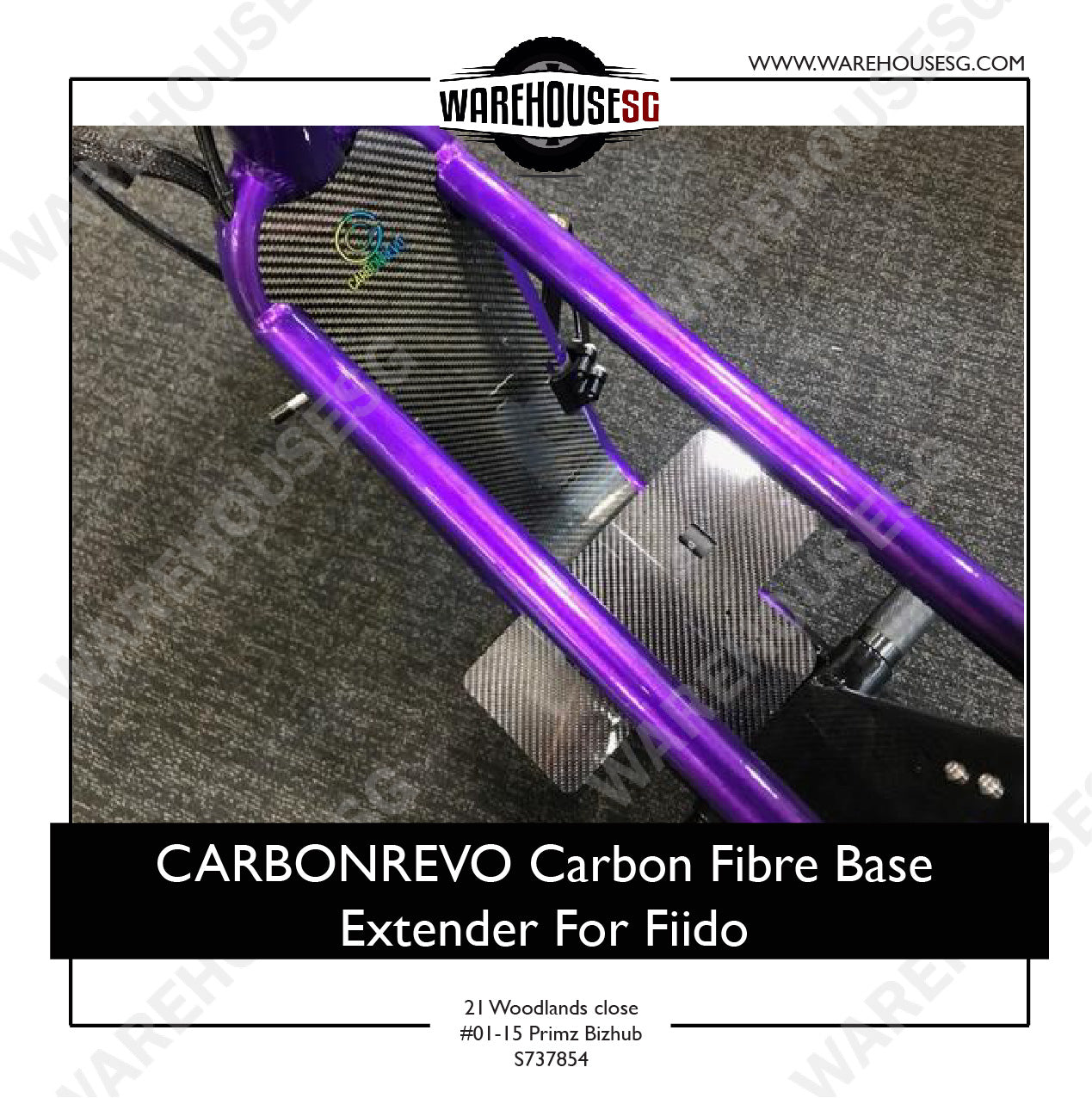 Carbonrevo Carbon Fibre Base Extender For Fiido