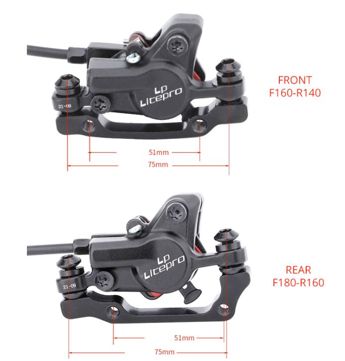 Litepro 2-Piston Hydraulic Brake Without Brake Sensor (Per Set)