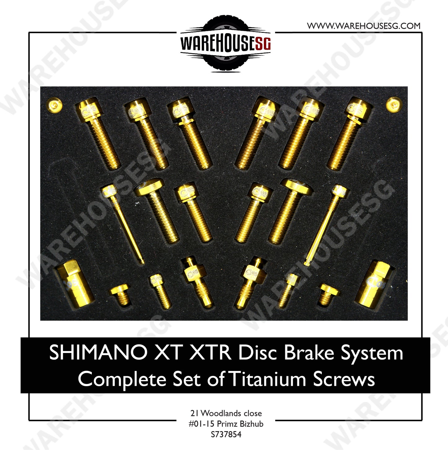 SHIMANO XT XTR Disc Brake System Complete Set of Titanium Screws