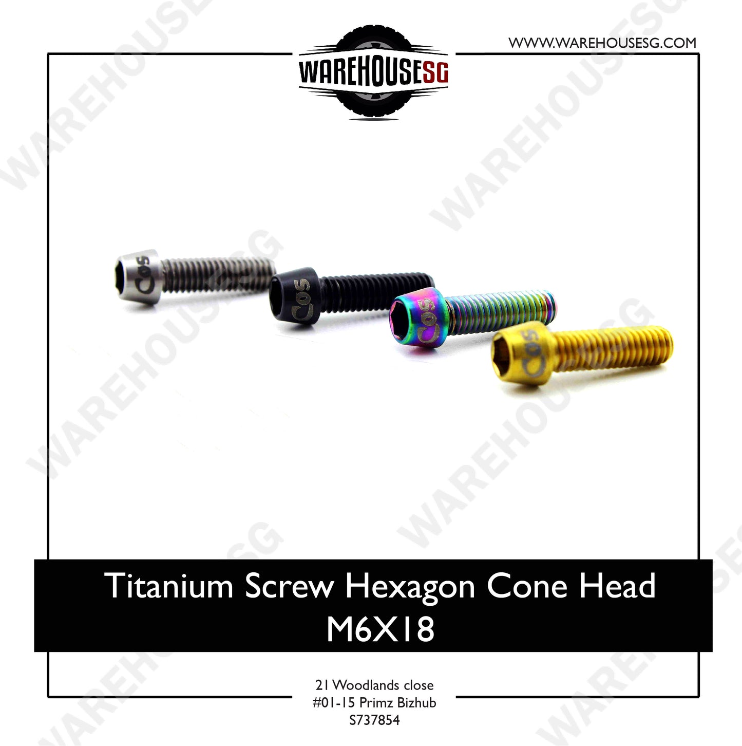 Titanium Screw Hexagon Cone Head M6X18