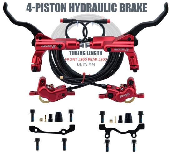 ZOOM 4-piston Hydraulic Brake With/Without Brake Sensor HB-876E/HB-876
