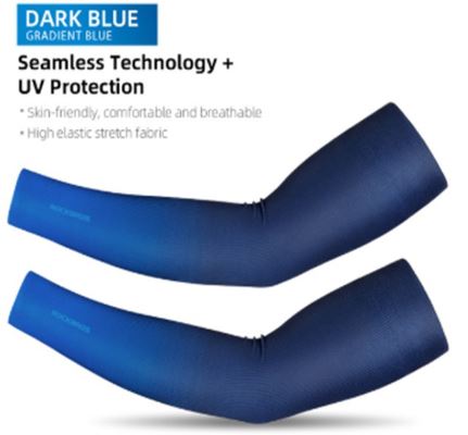ROCKBROS Cycling Arm Sleeves Sun Protection Anti-UV Ice Silk Seamless Sleeves Running Basketball Compression Sleeve