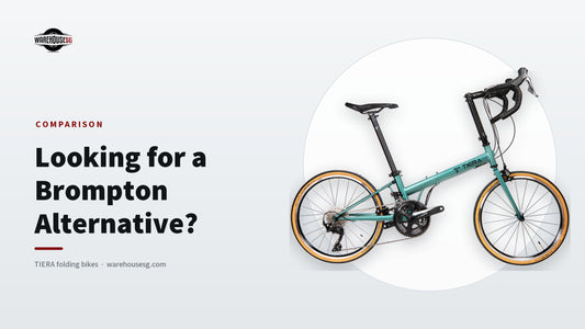 TIERA FRD22 Racing folding bike in teal, side view