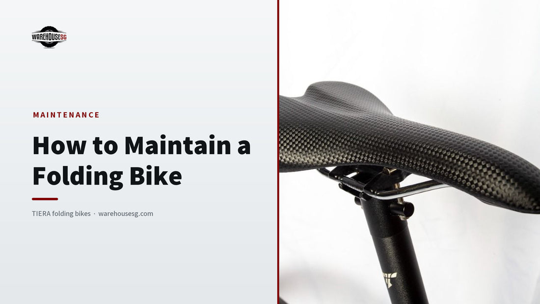 Close-up of a TIERA saddle and seatpost