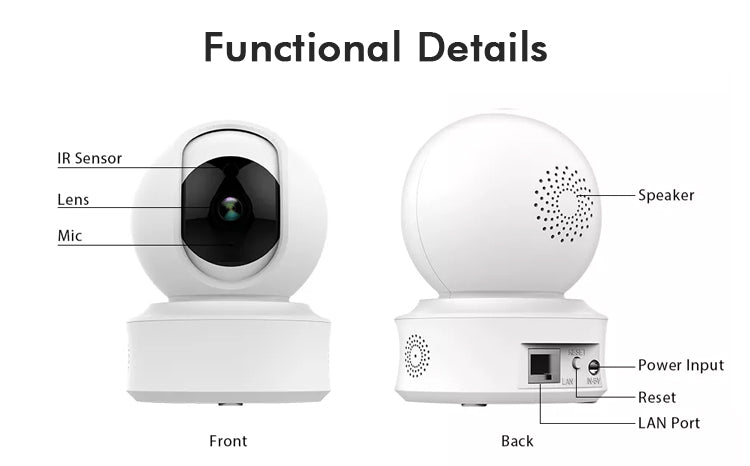 INOVA HOME LEJAJA F7 360 WIFI 1080P/2K Full HD/Super HD Home Security IP Camera