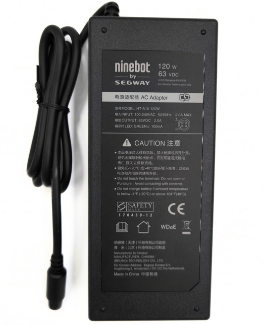 NINEBOT BY SEGWAY Lithium Battery Charger 63V DC2.0A ( Safety Mark )