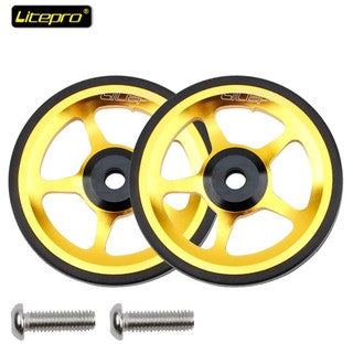 Litepro Aluminium Alloy Easy Wheel CNC For Brompton Sealed Bearing