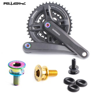 RISK TI Titanium 2PC M8X15mm Crank Arm Screw for square Crank Arm