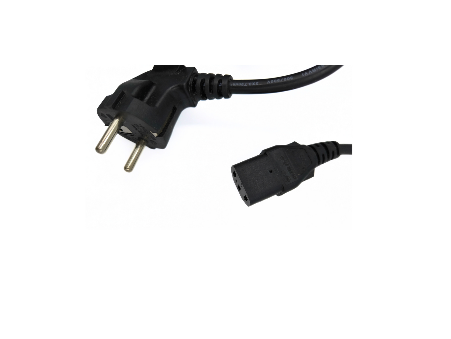 Black EU Plug Charger Cable