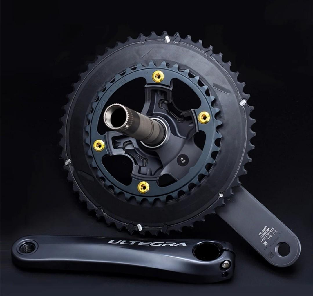 RISK Bicycle Crankset Chainring Bolts Nuts Fixed Gear Track Single/double Disc TC4 Titanium Alloy