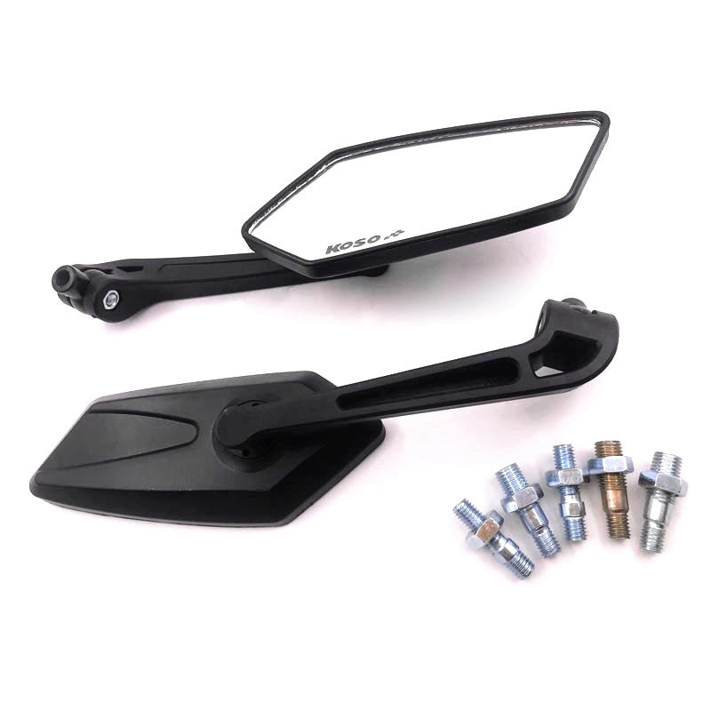 Real Glass Side Mirror Universal 8mm 10mm KOSO Mirror for PAB/PMD/OMA/Bicycle/Motorcycle Rearview Mirror HD Vision Side Mirror