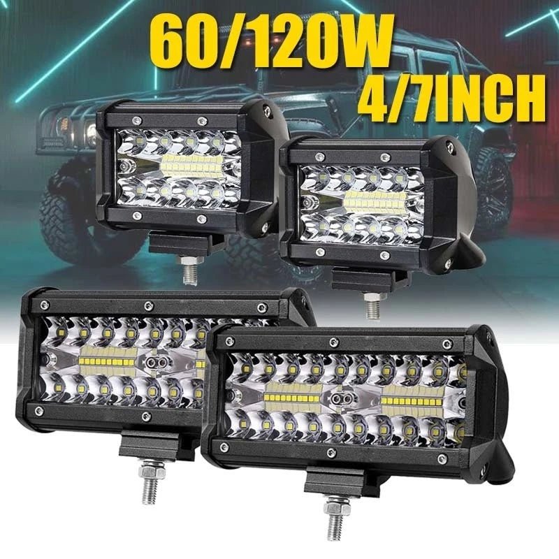 7-inch & 4-inch LED front light bars 36V-72V Waterproof Led Car Light Accessories Offroad Spotlight Lampu