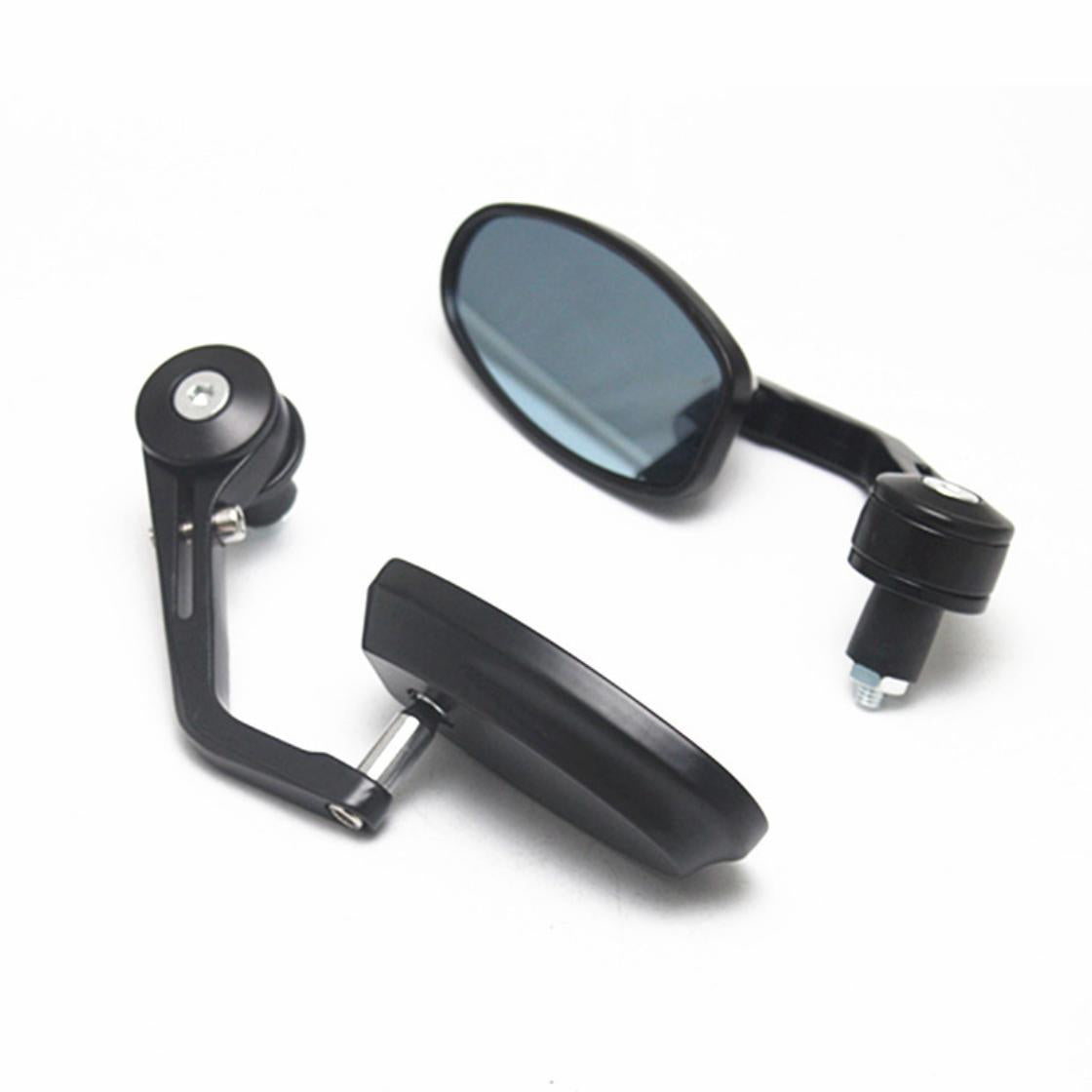 Real Glass Mirror Universal 7/8” 22mm Motorcycle Rearview Mirrors Aluminum Bar End Mirror Handlebar End Mirrors