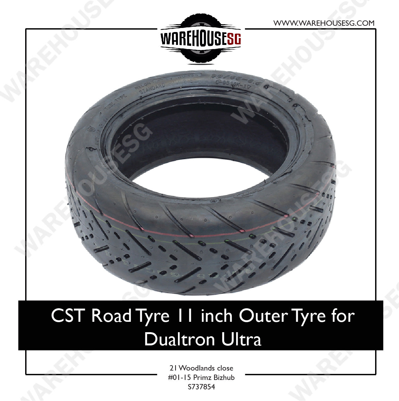 CST 11 Inch  90/65-6.5  Tubeless Tyre Road / Off Road Tyre for Minimotor Dualtron Ultra