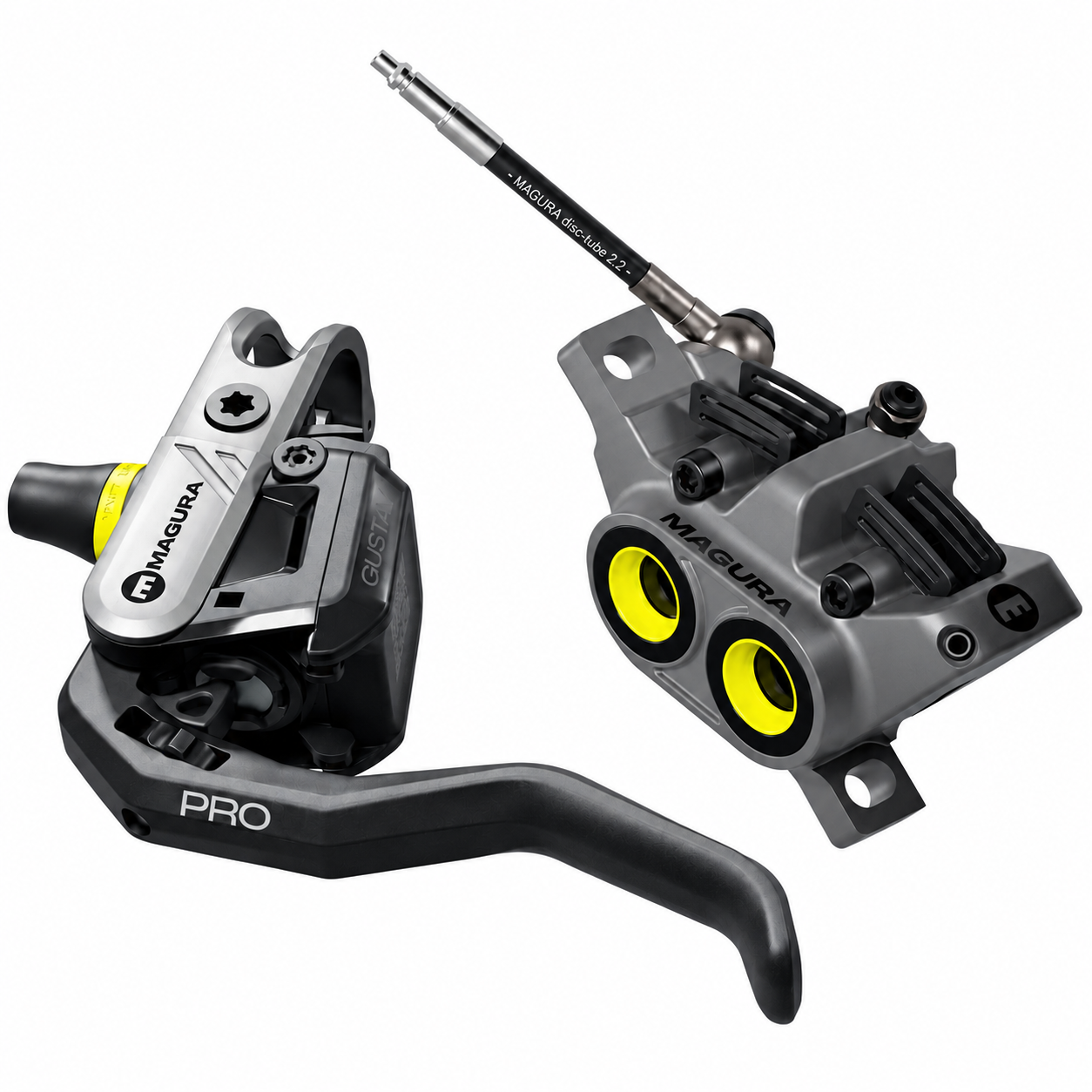 Magura Gustav Pro Disc Brake and Lever - Front or Rear, Post Mount, 4-Piston