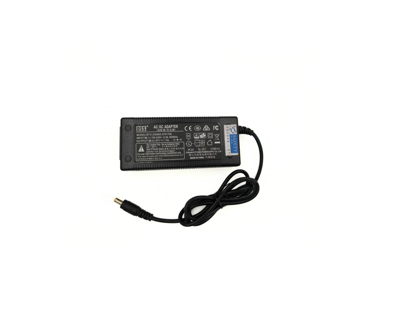 Lithium Battery Charger 37V 1.7A ( Safety Mark )