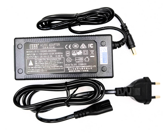 1 Pin Lithium Battery Charger 29.4V 2.0A ( Safety Mark )