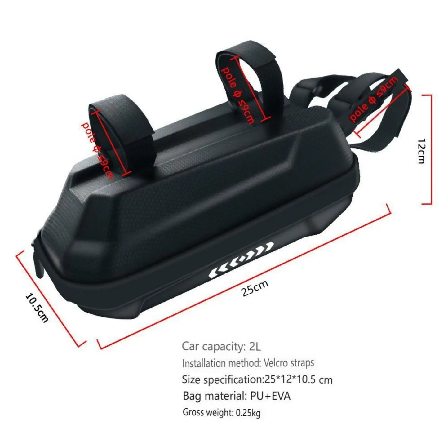 EVA hard shell scooter front bag/ front handlebar bag/Charger Bag / waterproof