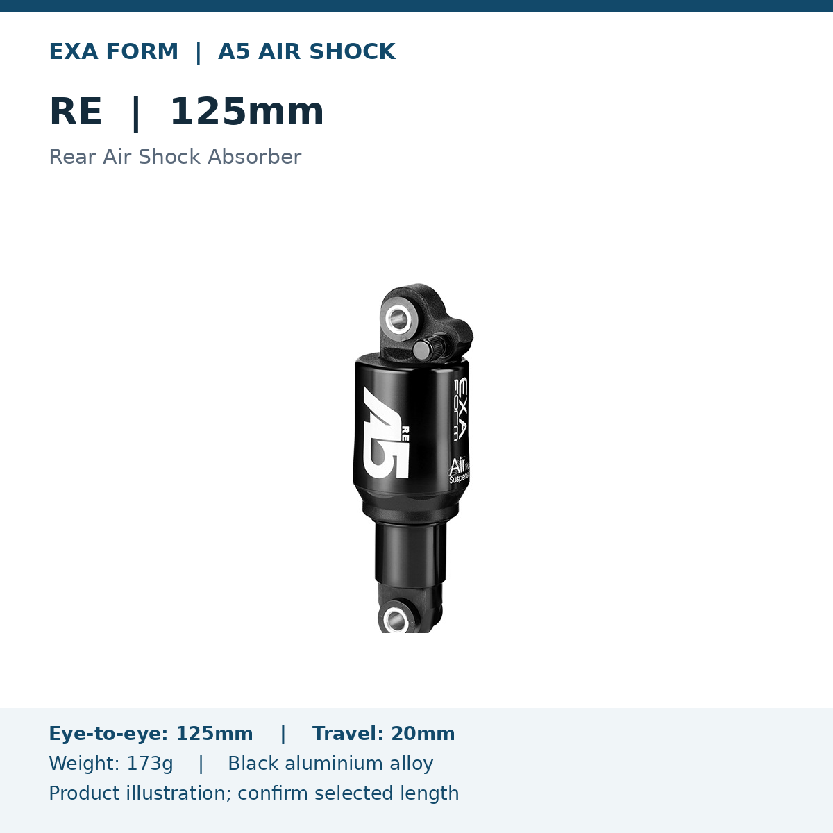 EXA Form A5 RE 125mm rear air shock