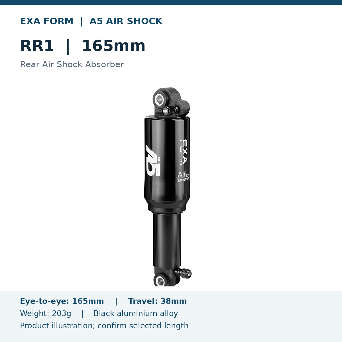 EXA Form A5 RR1 165mm rear air shock