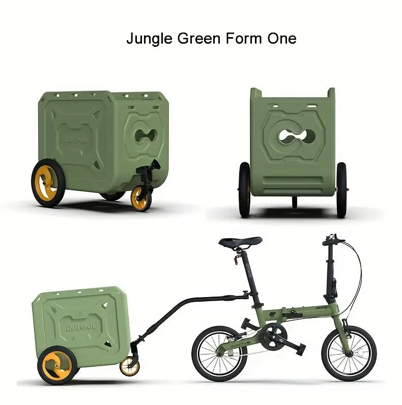 DL Mini Cargo Bike, Multifunction Out Door Sports for Camping, Biking and Pet Transport