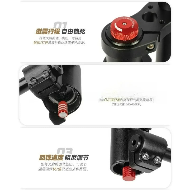 Himalo Dual Crown suspension, Shock Absorber Inverted Fork 20X4.0