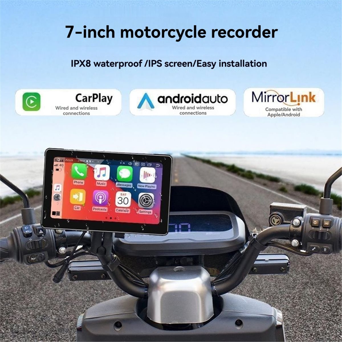 7-Inch Motorcycle Smart Display