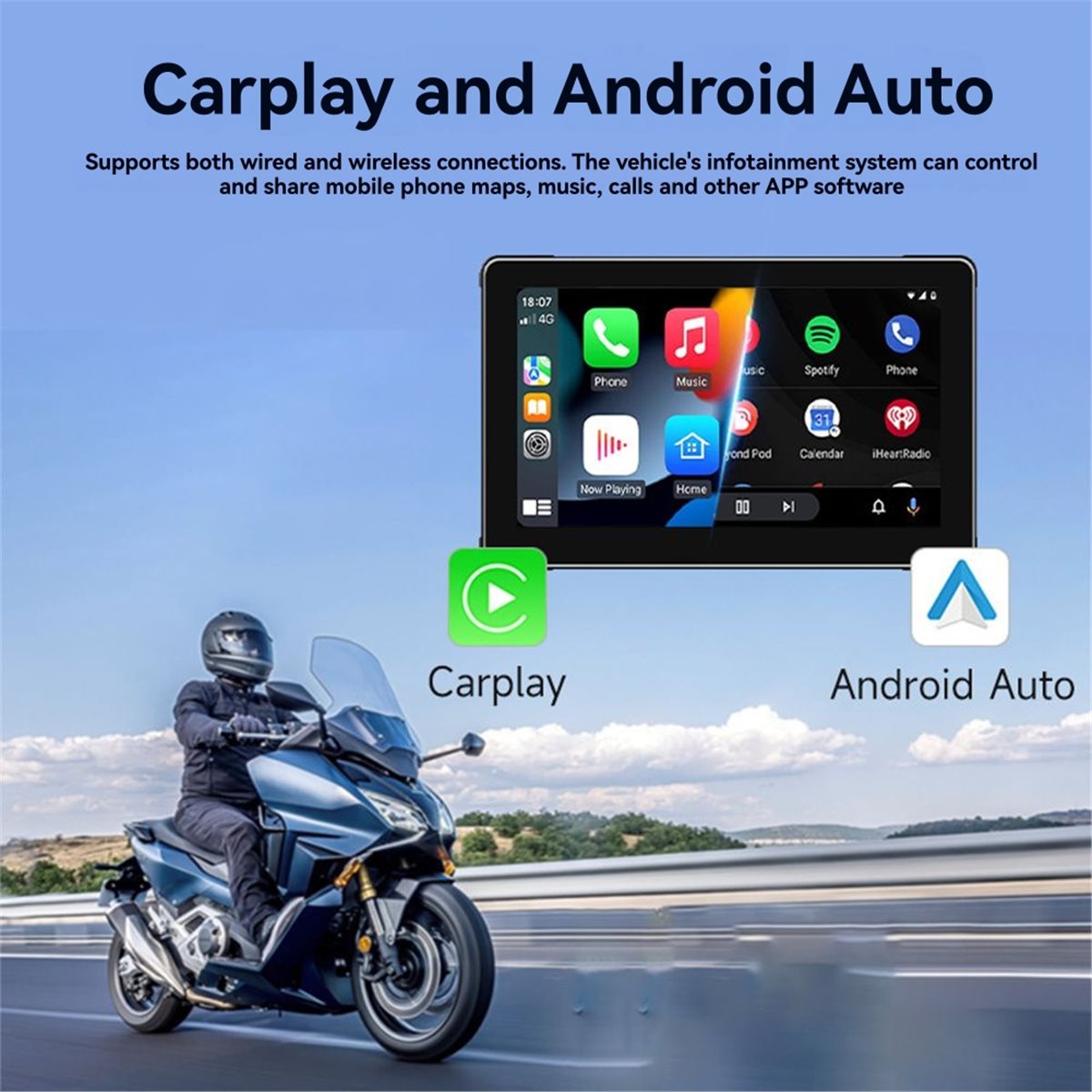 7-Inch Motorcycle Smart Display