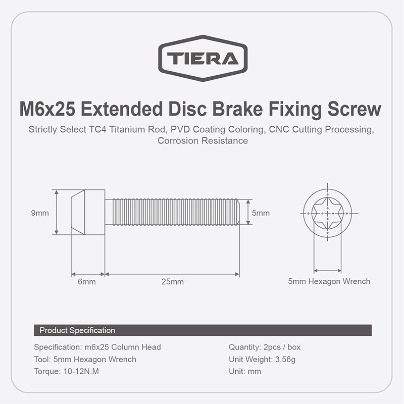 M6 x 25mm socket cap head screws