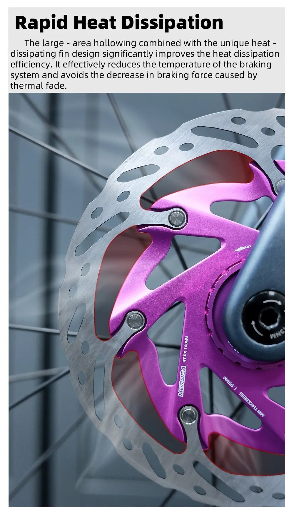 MEROCA XR Ultralight Centre Lock Rotor With heat sink 160mm