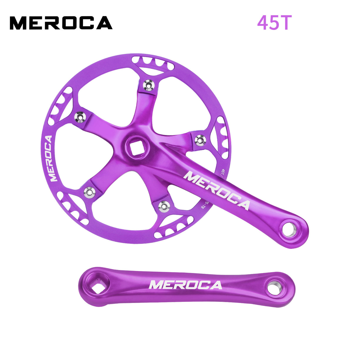 MEROCA 130 BCD Square Taper Folding Bike Crankset – Purple