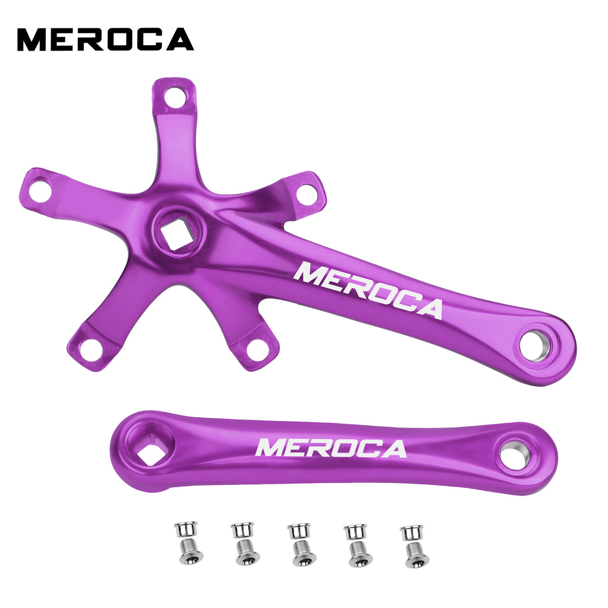 MEROCA 130 BCD Square Taper Folding Bike Crankset – Purple