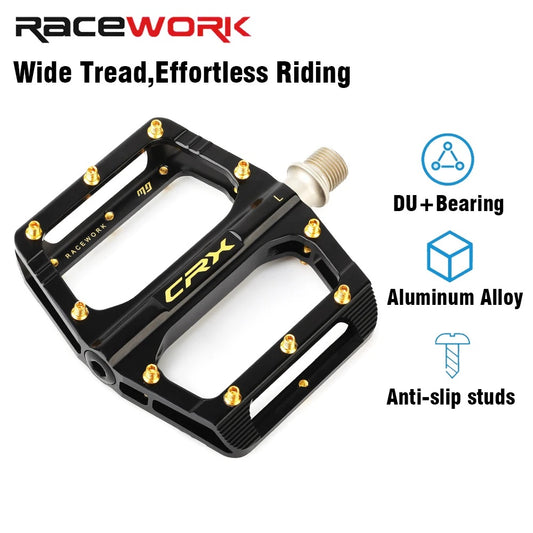 RACEWORK Bicycle Pedals Ultralight Sealed Bearing Anti-slip Pedals 340g