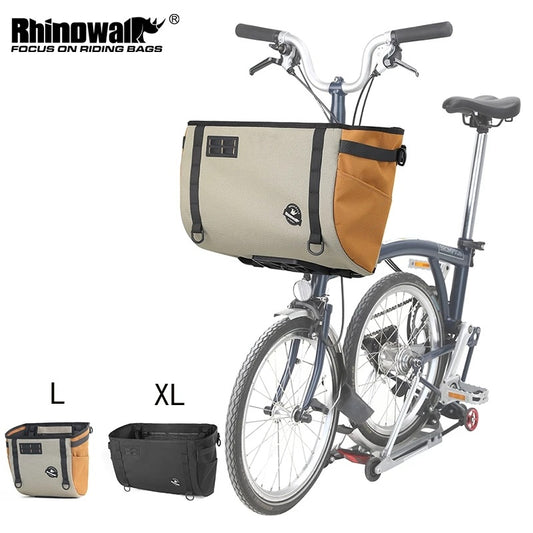 Rhinowalk COSMOPOLIS Series-Folding bike basket bag Handlebar bag（L/XL）