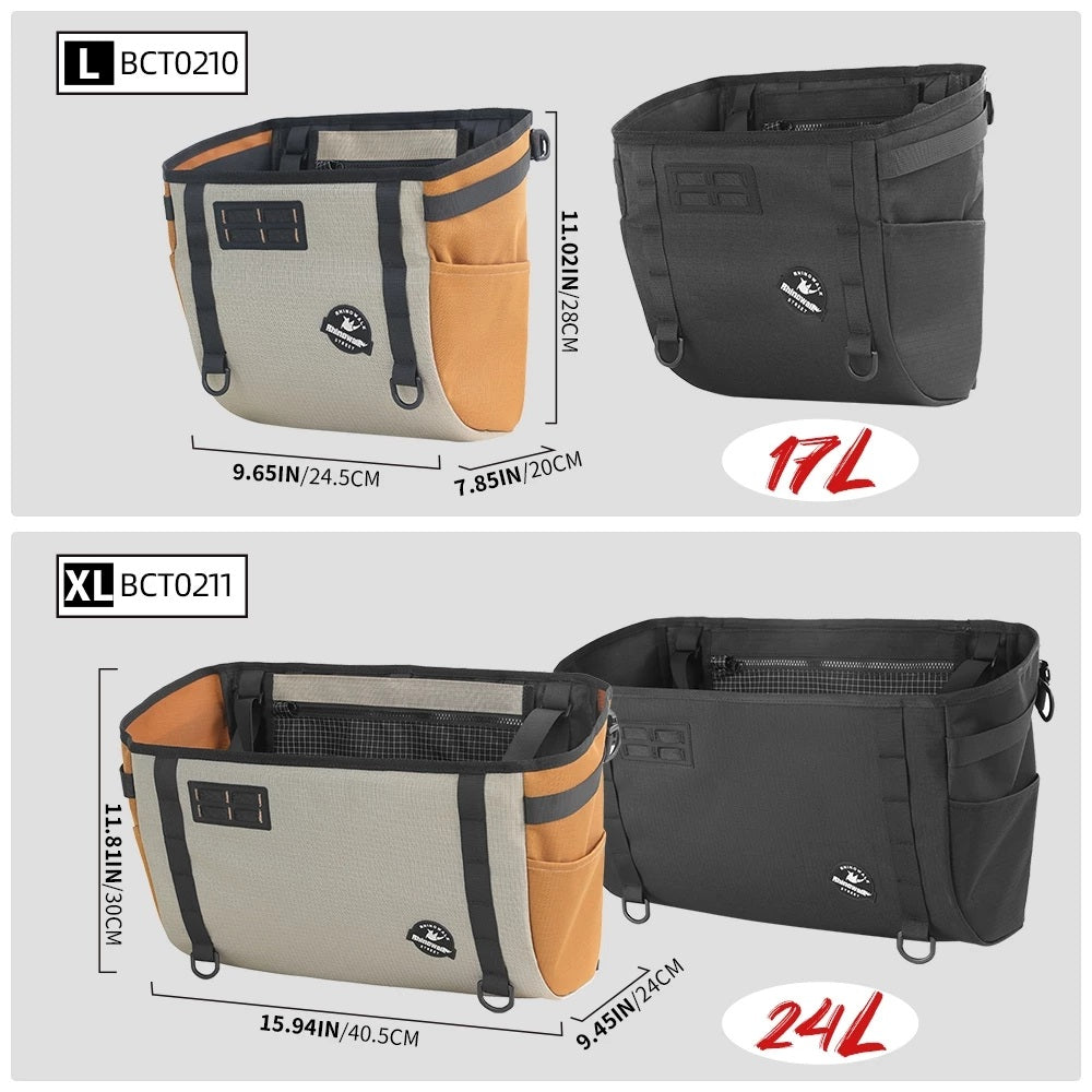 Rhinowalk COSMOPOLIS Series-Folding bike basket bag Handlebar bag（L/XL）