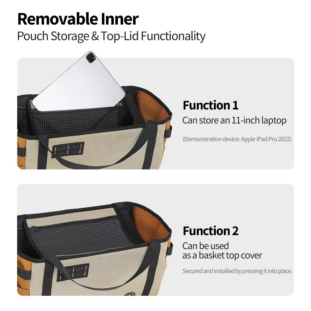 Rhinowalk COSMOPOLIS Series-Folding bike basket bag Handlebar bag（L/XL）