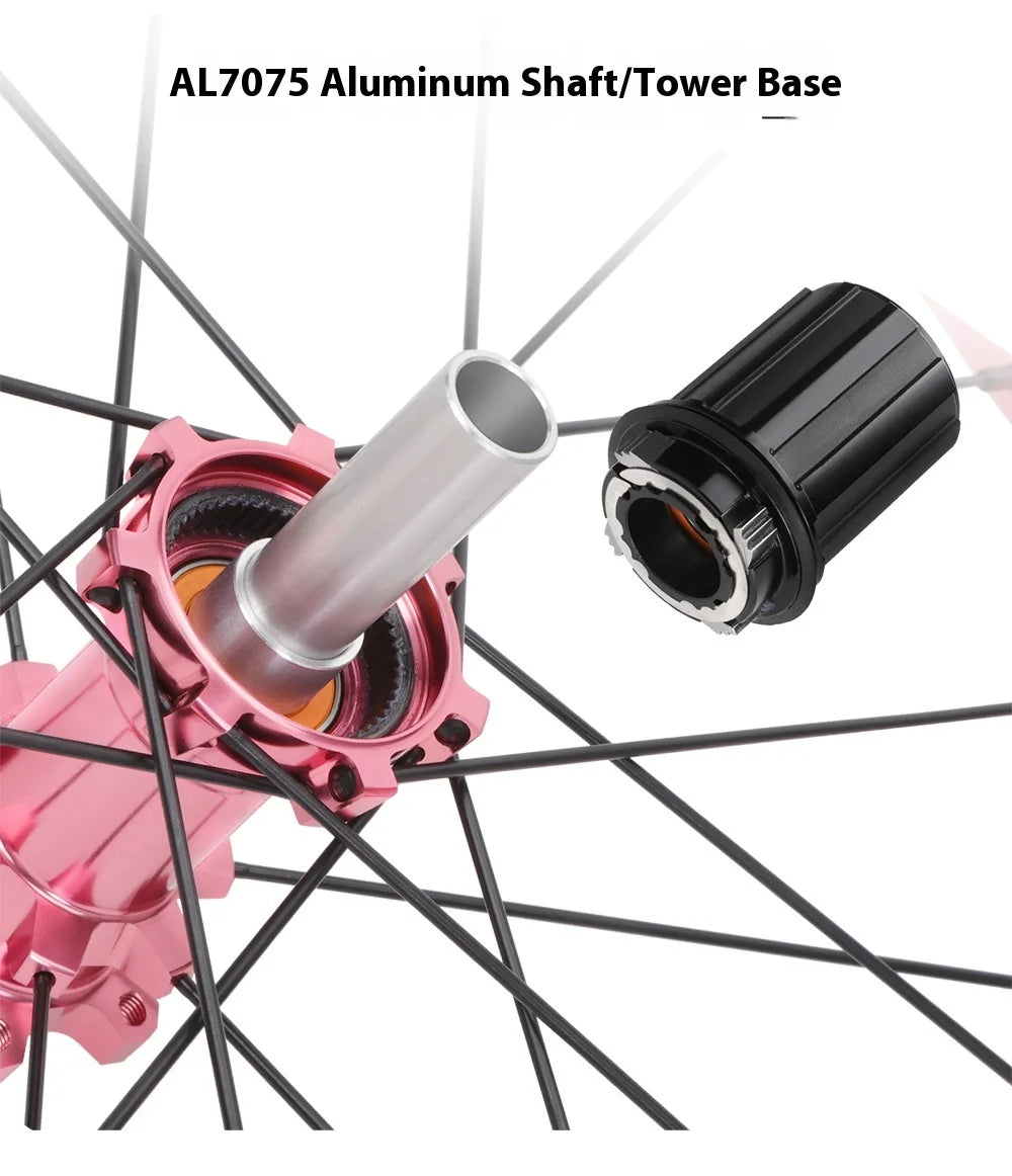 AL7075 aluminium axle and freehub body