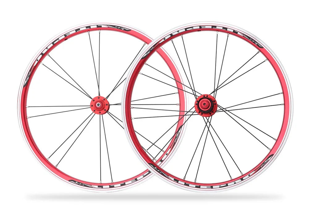 LITEPRO 20inch  451 V Brake Folding Bike Wheelset O.L.D 74mm/130mm Wheel Set Aluminum Alloy Double Wall Rims Sp8 10speed