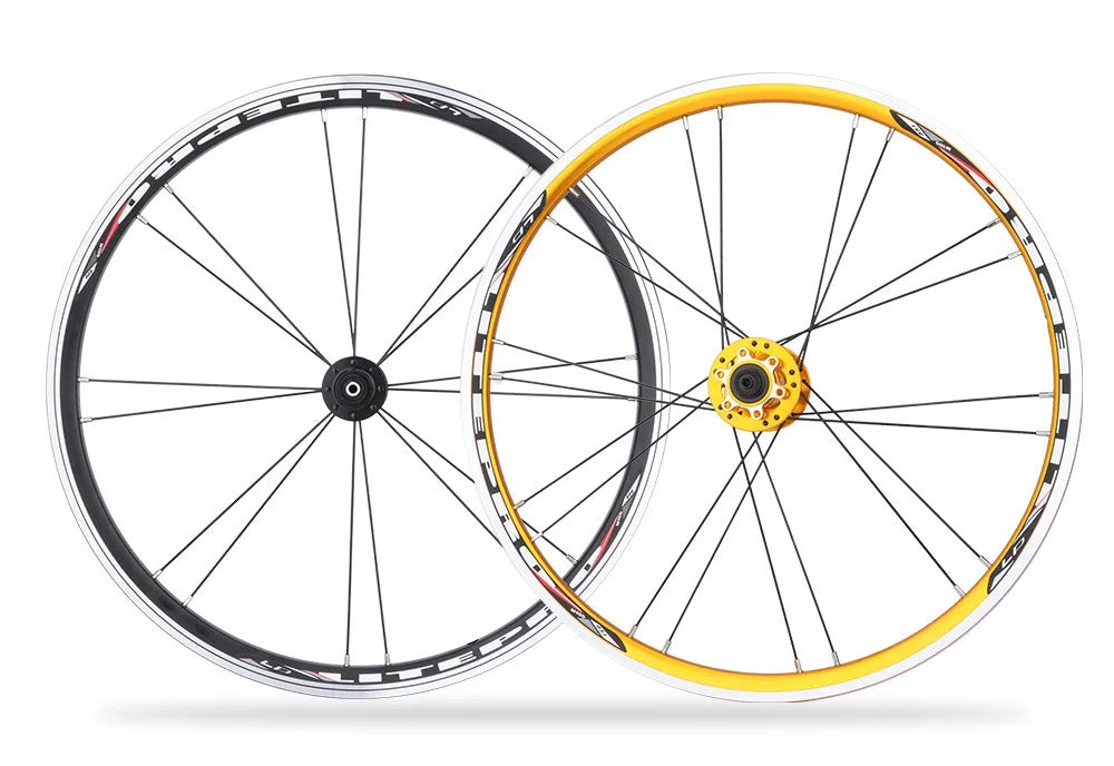 LITEPRO 20inch  451 V Brake Folding Bike Wheelset O.L.D 74mm/130mm Wheel Set Aluminum Alloy Double Wall Rims Sp8 10speed