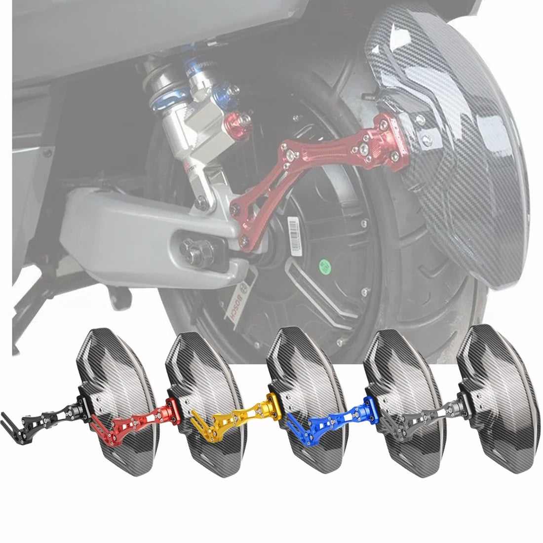 Adjustable Aluminum Alloy Motorcycle Rear Fender Mudguard Universal