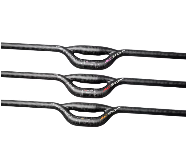 Newest ASIACOM AC90 Foled bike matt 3K full carbon fibre Double tube bicycle handlebar carbon bar 25.4/31.8*600-740mm