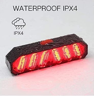 100 Lumens USB Rechargeable Bike Tail Light Powerful Bicycle LED Rear Light Easy to Install Road Mountain City Commuting Adventure Cycling Safety Flash